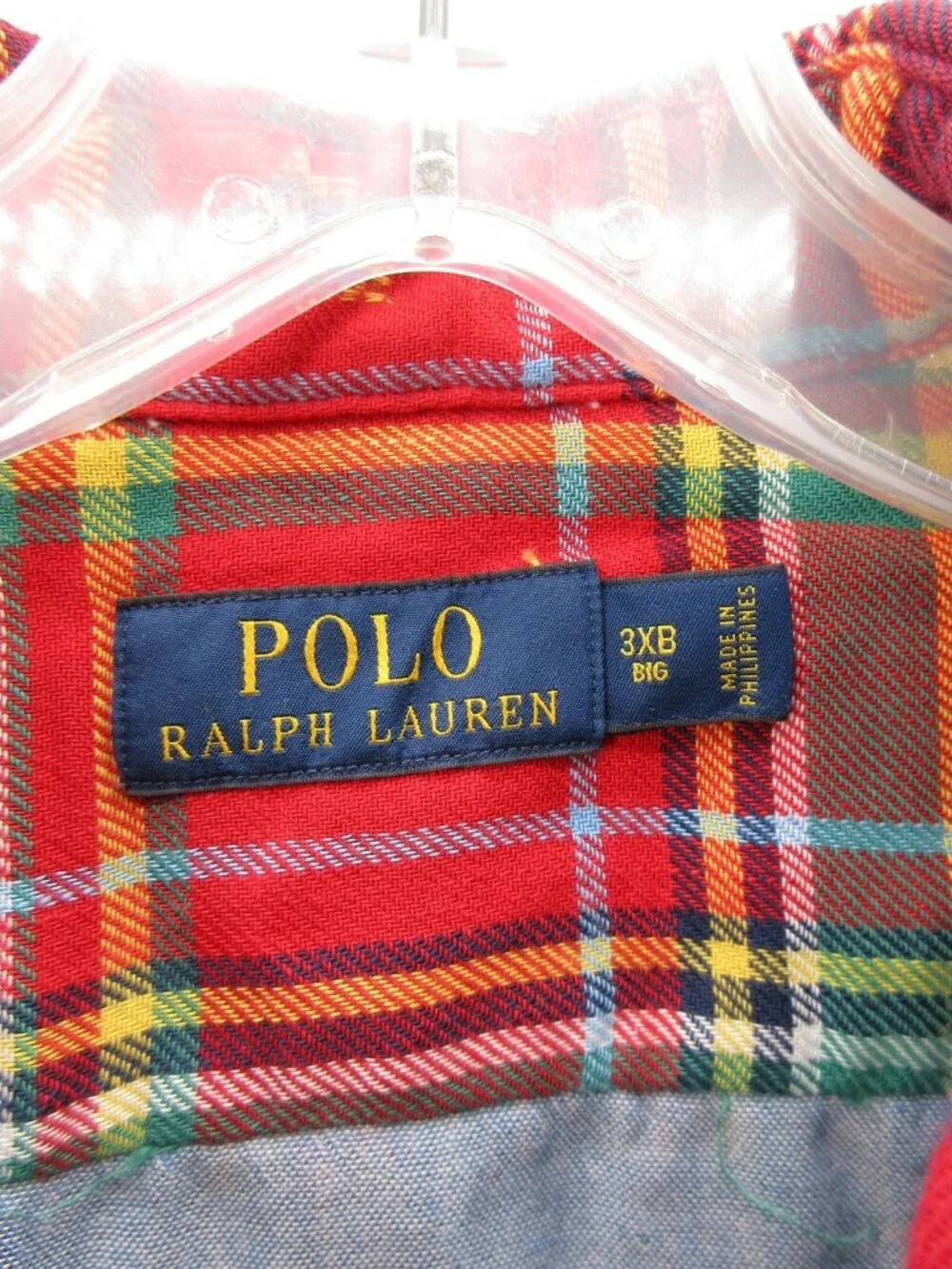 Polo Ralph Lauren Shirt 3XB Button Up Flannel Southwestern Tartan Lined
